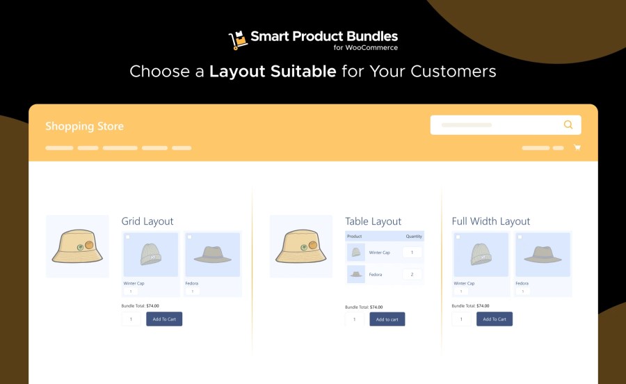 Choose a Layout Suitable for Your Customers Feature