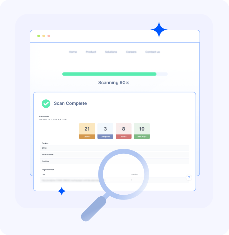 Advanced Cookie Scanner with Automatic Cookie Blocker 
