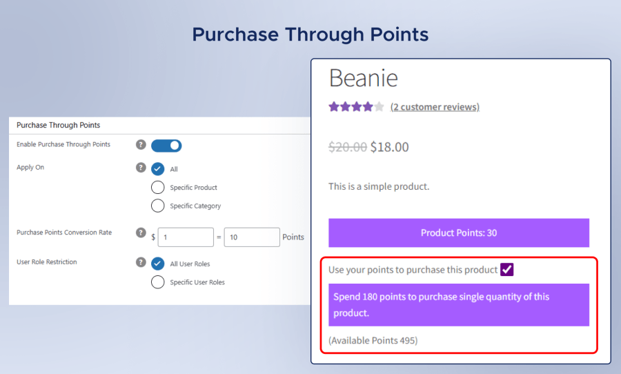 Purchase Through Points 