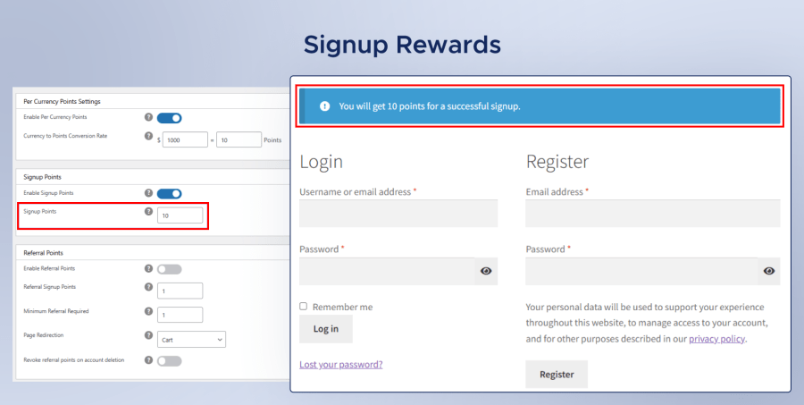 Signup Rewards 